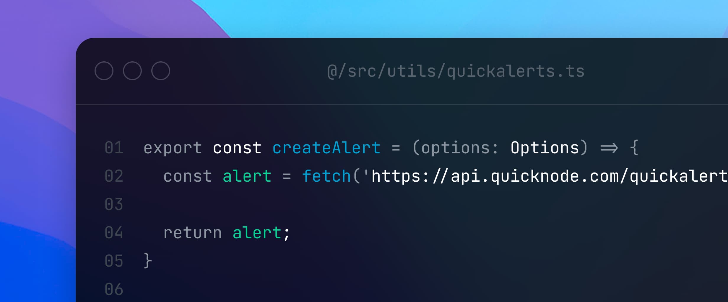 Sample Code for QuickAlerts API.