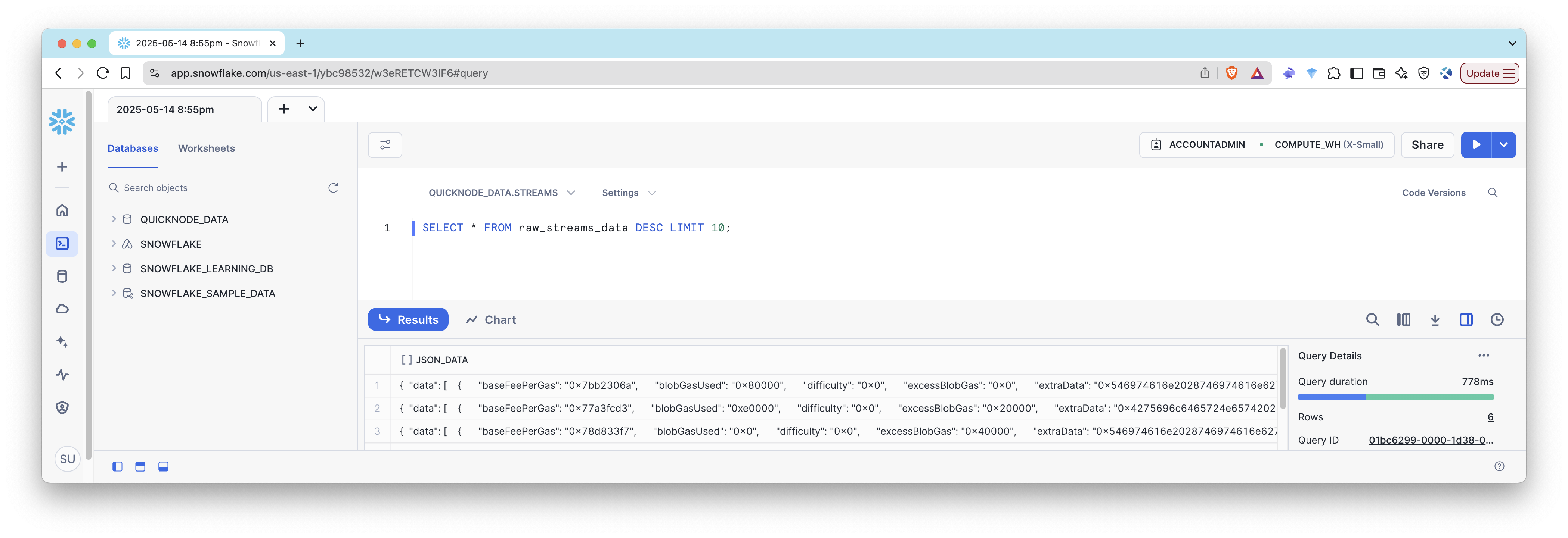 Snowflake - Stream Logs