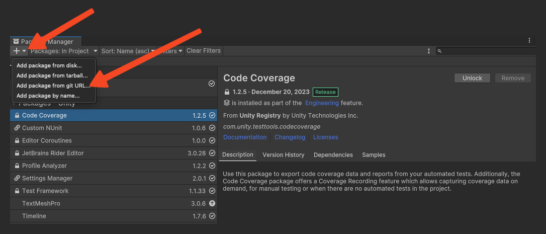 Unity Package Manager