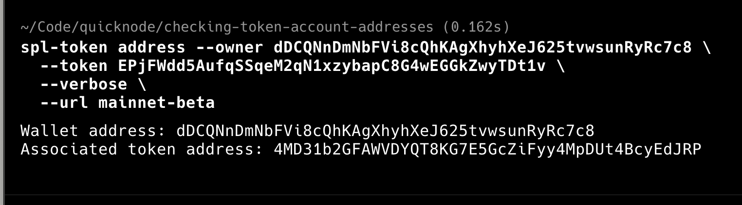 'Solana CLI Results'