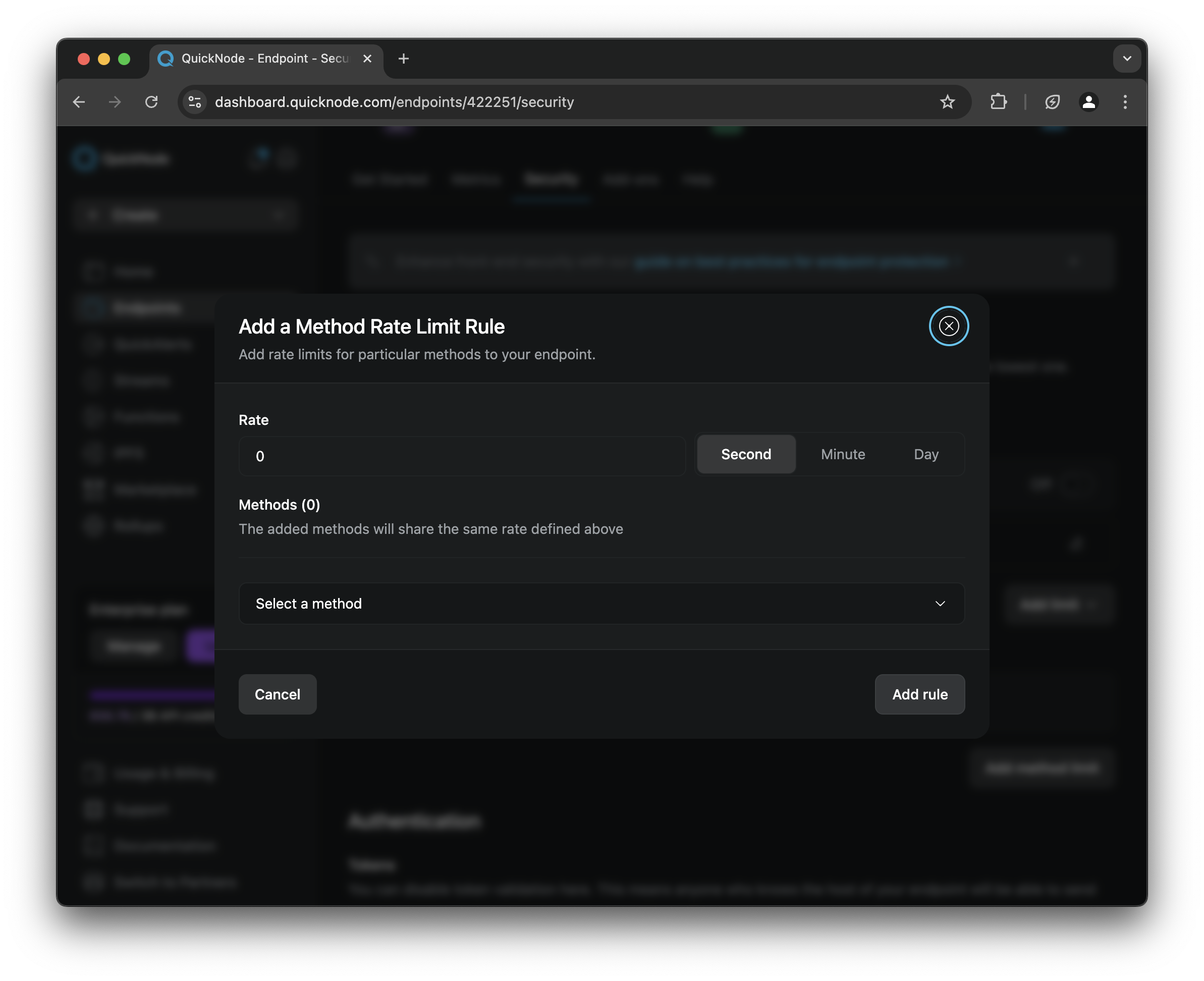 QuickNode Method Limits