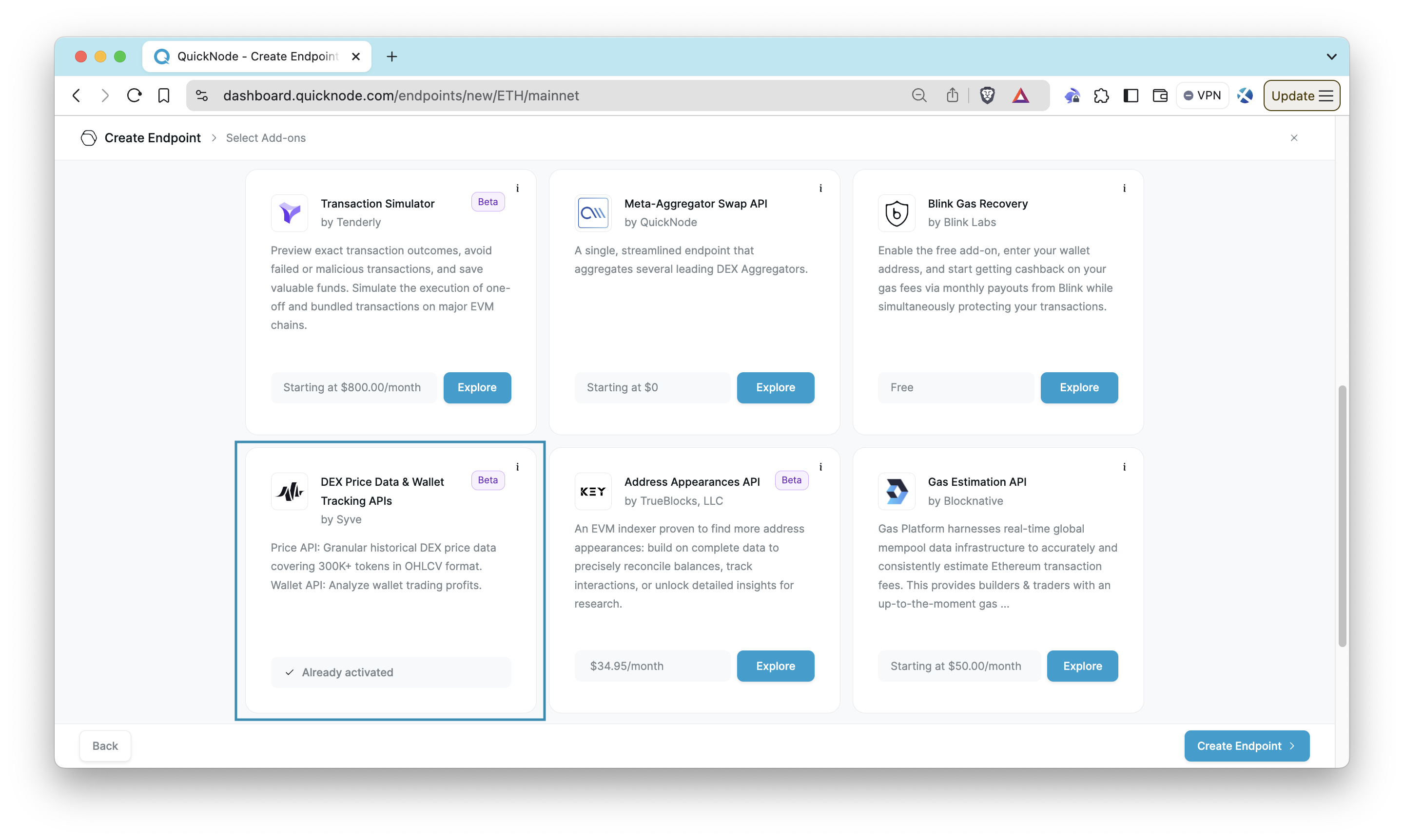 QuickNode - Ethereum Node Endpoint with Add-on