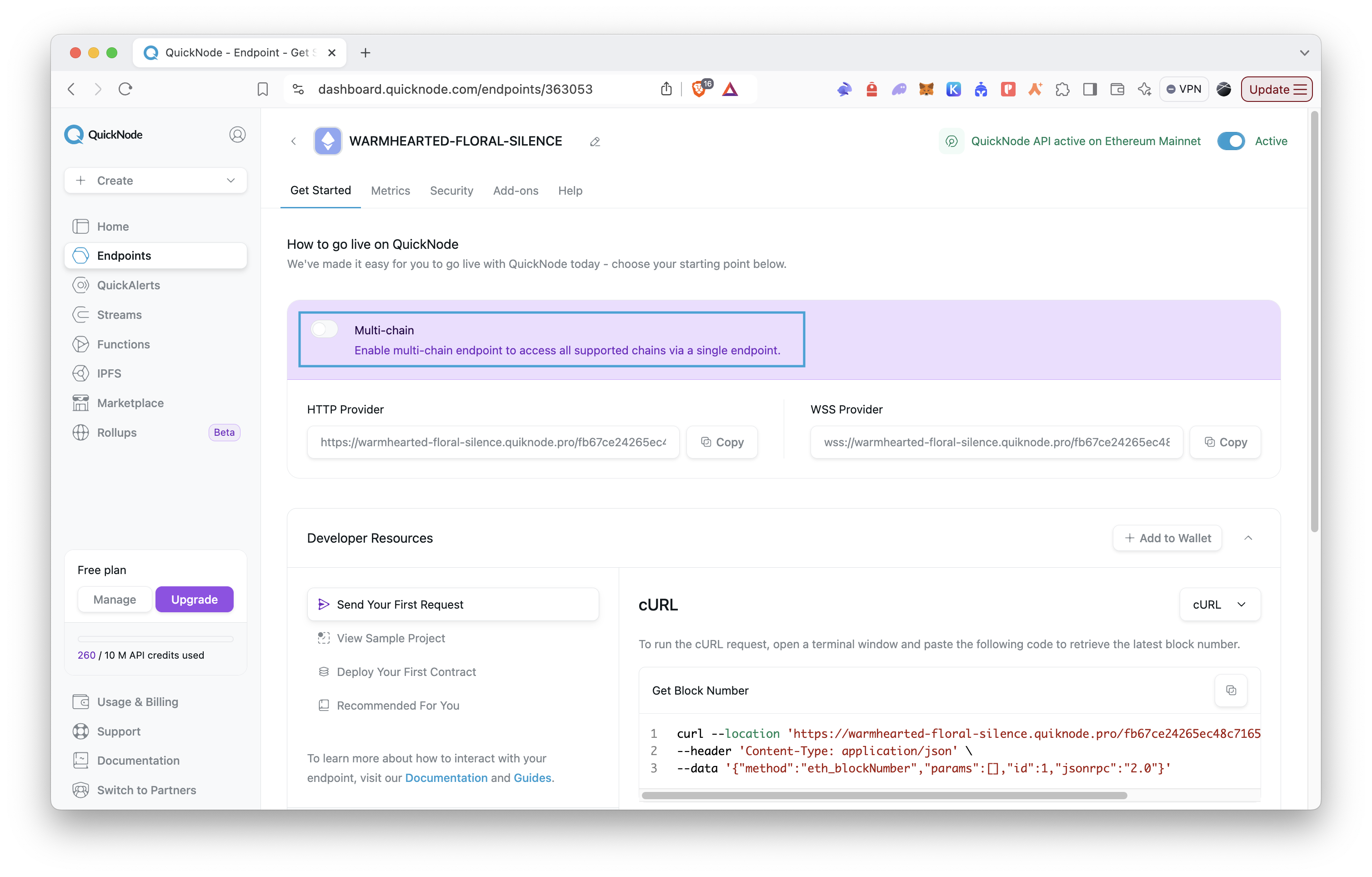 QuickNode Multichain Endpoint