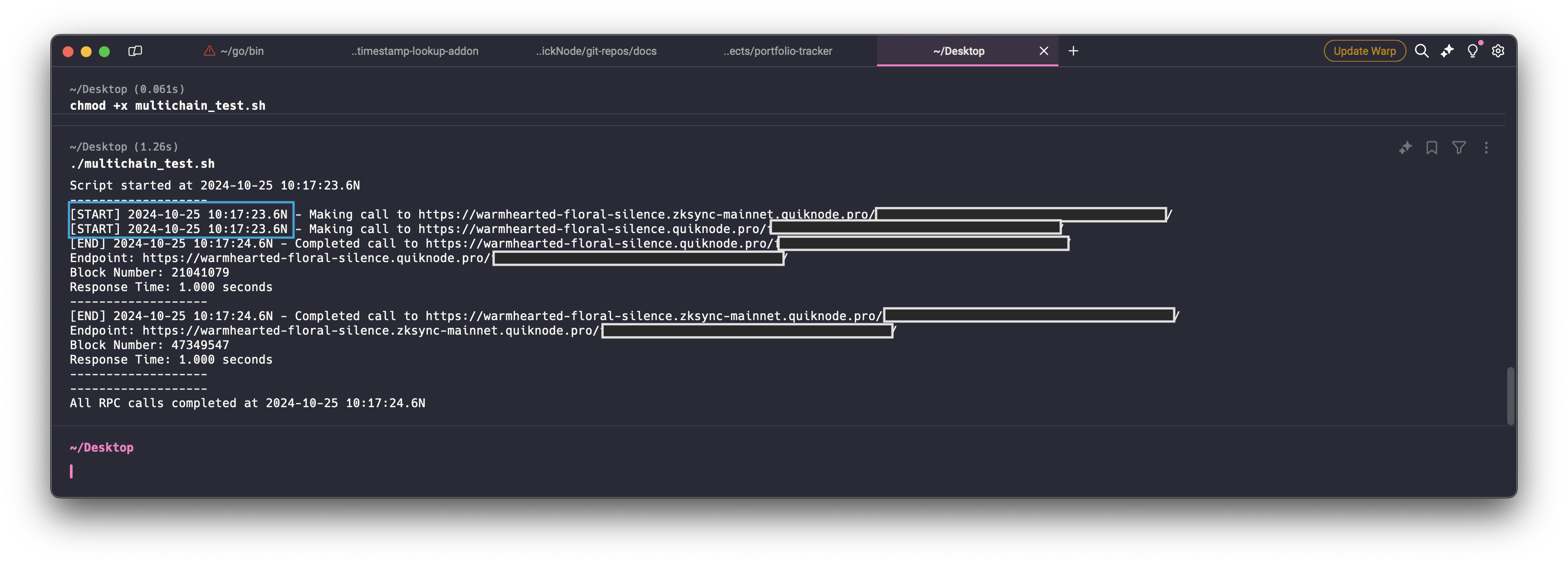 QuickNode Multichain Bash Test