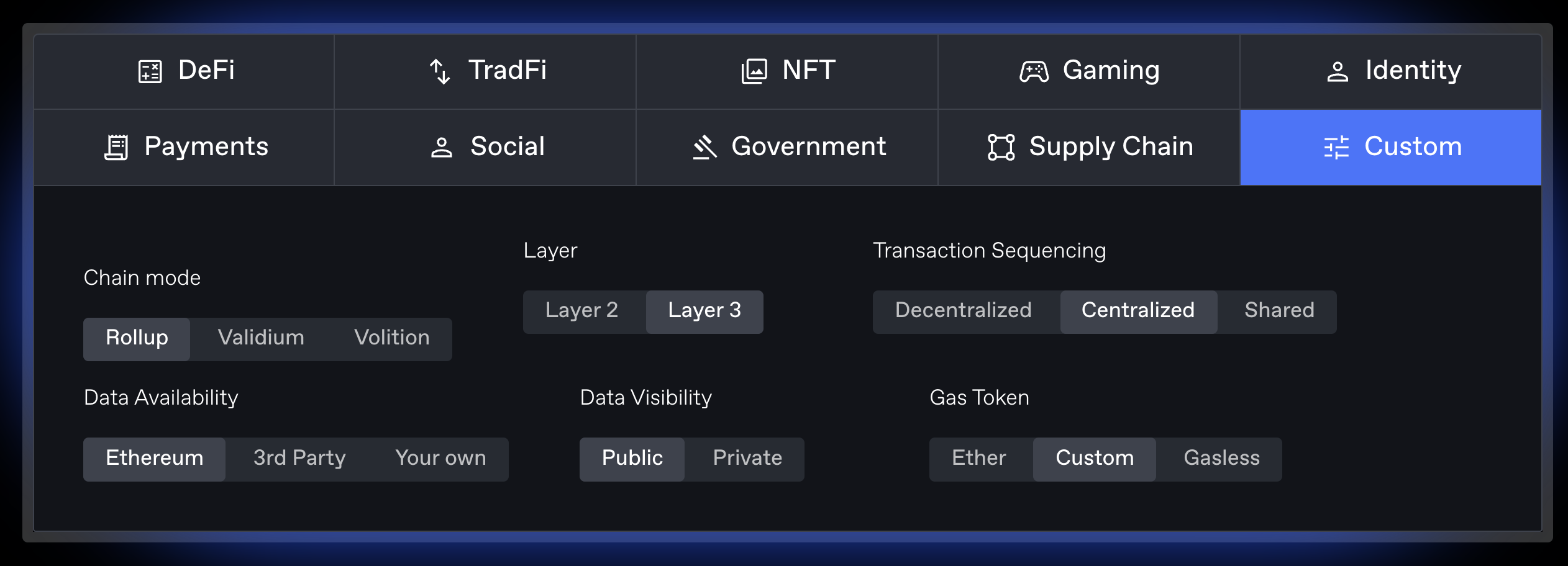 ZK Stack - Possible settings