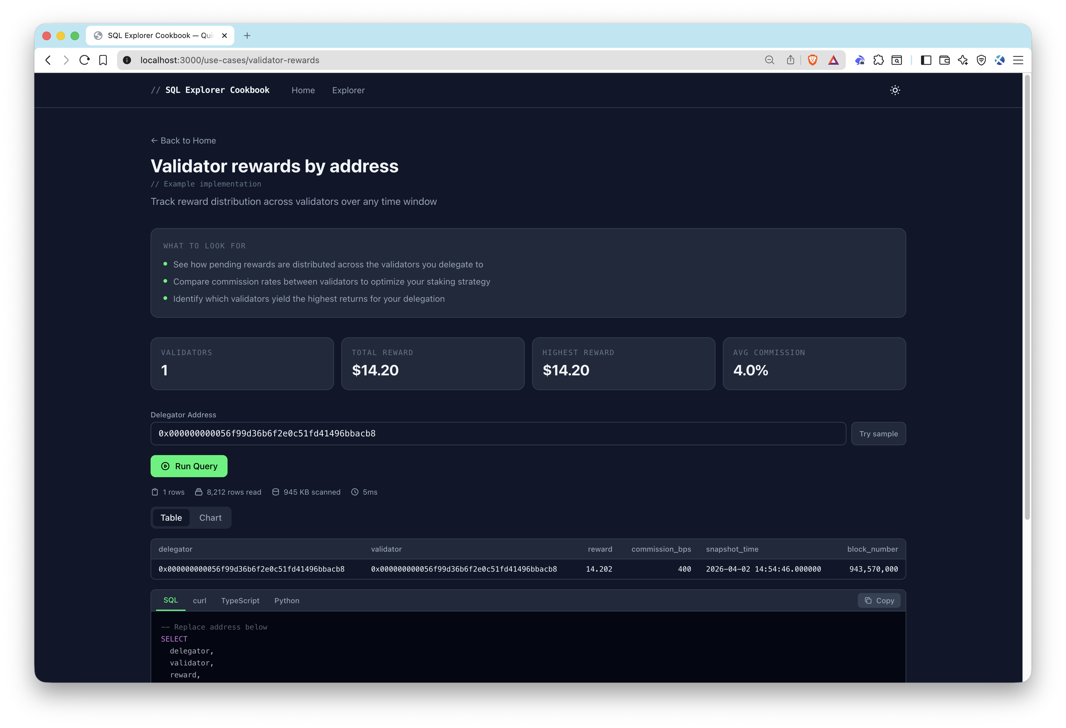 Validator Rewards